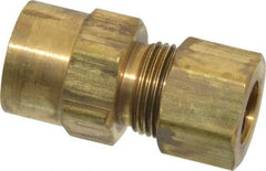 Parker - 3/8" OD, Brass Female Connector - 200 Max Working psi, -65 to 250°F, Comp x FNPT Ends - Industrial Tool & Supply
