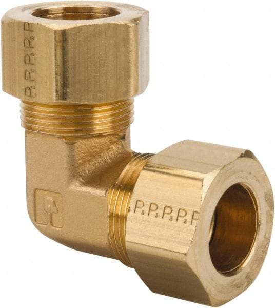 Parker - 3/4" OD, Brass Union Elbow - 100 Max Working psi, -65 to 250°F, Comp x Comp Ends - Industrial Tool & Supply