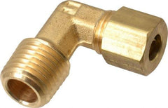 Parker - 1/4" OD, Brass Male Elbow - 300 Max Working psi, -65 to 250°F, Comp x MNPT Ends - Industrial Tool & Supply