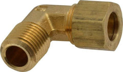 Parker - 3/8" OD, Brass Male Elbow - 200 Max Working psi, -65 to 250°F, Comp x MNPT Ends - Industrial Tool & Supply