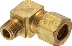 Parker - 3/8" OD, Brass Male Elbow - 200 Max Working psi, -65 to 250°F, Comp x MNPT Ends - Industrial Tool & Supply