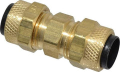 Parker - 3/8" OD, Brass Union - 150 Max Working psi, 0 to 150°F, Comp x Comp Ends - Industrial Tool & Supply