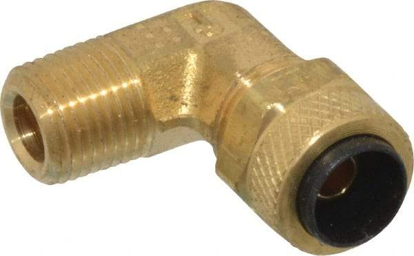 Parker - 5/16" OD, Brass Male Elbow - 150 Max Working psi, 0 to 150°F, Comp x MNPT Ends - Industrial Tool & Supply