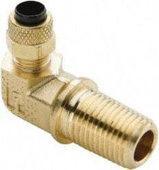 Parker - 1/4" OD, Brass Male Elbow - 150 Max Working psi, 0 to 150°F, Comp x MNPT Ends - Industrial Tool & Supply
