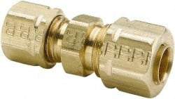 Parker - 7/8" OD, Brass Union - -65 to 250°F, Comp x Comp Ends - Industrial Tool & Supply