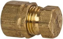 Parker - 1/4" OD, Brass Plug - 1,400 Max Working psi, -65 to 250°F, - Industrial Tool & Supply