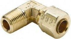 Parker - 3/4" OD, Brass Male Elbow - 550 Max Working psi, -65 to 250°F, Comp x MNPT Ends - Industrial Tool & Supply