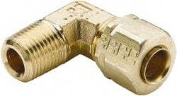 Parker - 1" OD, Brass Male Elbow - 350 Max Working psi, -65 to 250°F, Comp x MNPT Ends - Industrial Tool & Supply