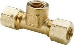 Parker - 1/4" OD, Brass Male 45° Elbow - 1,400 Max Working psi, -65 to 250°F, Comp x MNPT Ends - Industrial Tool & Supply