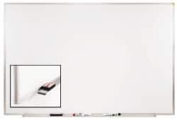 Ghent - 24" High x 36" Wide Porcelain on Steel Magnetic Marker Board - Aluminum Frame, 1.88" Deep - Industrial Tool & Supply