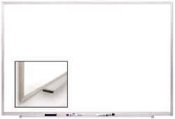Ghent - 48-1/2" High x 72-1/2" Wide Acrylic/Enamel Magnetic Marker Board - Aluminum Frame, 2.63" Deep - Industrial Tool & Supply