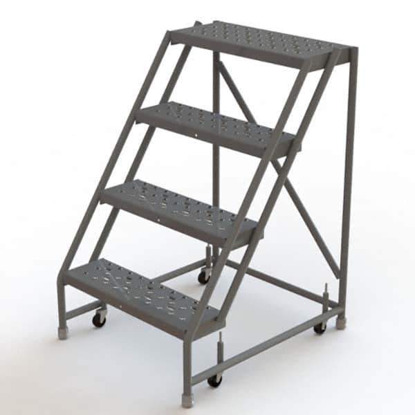 TRI-ARC - Rolling & Wall Mounted Ladders & Platforms Type: Rolling Warehouse Ladder Style: Rolling Platform Ladder - Industrial Tool & Supply