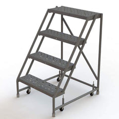 TRI-ARC - Rolling & Wall Mounted Ladders & Platforms Type: Rolling Warehouse Ladder Style: Rolling Platform Ladder - Industrial Tool & Supply