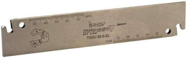 Iscar - 1.378" Blade Height, 0.157" Blade Width, 7.087" OAL, Neutral Cut, Single End Indexable Cut-Off Blade - TGSU Blade, Tang-GripIQ Series - Industrial Tool & Supply