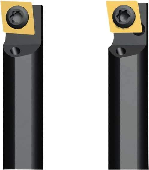 Seco - 5.5mm Min Bore Diam, 60mm OAL, 5mm Shank Diam, A-SCLD Indexable Boring Bar - 9.7mm Max Bore Depth, CDCB 04T0.. Insert, Screw Holding Method - Industrial Tool & Supply