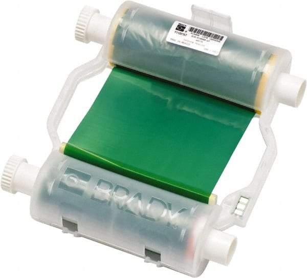 Brady - 4.33" Wide x 2,400" Long, Green Resin Ribbon Printer Ribbon - For BBP30 Label Printer, BBP33 Label Printer, BBP35 Multicolor Sign & Label Printer, BBP37 Color & Cut Sign & Label Printer, BradyPrinter S3100, BBP31 Sign & Label Printer - Industrial Tool & Supply