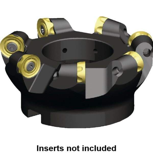 Kennametal - 180mm Cut Diam, 10mm Max Depth, 60mm Arbor Hole, 9 Inserts, RCGX 2006... Insert Style, Indexable Copy Face Mill - KSRM Cutter Style, 10,700 Max RPM, 63mm High, Through Coolant, Series KSRM - Industrial Tool & Supply