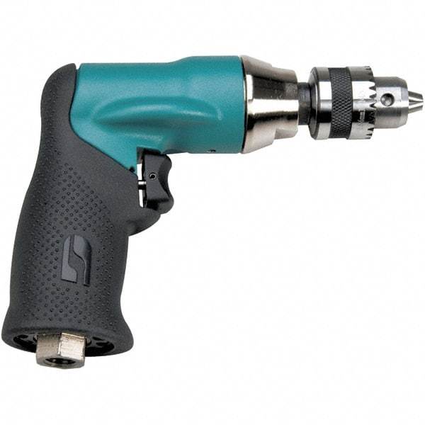 Dynabrade - 1/4" Keyed Chuck - Pistol Grip Handle, 500 RPM, 23 CFM, 0.4 hp - Industrial Tool & Supply