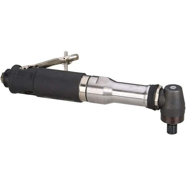 Dynabrade - 1/4" Collet, Angle Handle, Air Angle Die Grinder - 18,000 RPM, Rear Exhaust, 41 CFM, 0.7 hp, 90 psi, 1/4 NPT Inlet - Industrial Tool & Supply