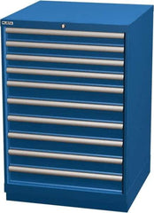 LISTA - 10 Drawer, Modular Storage Cabinet - Steel, 28-1/4" Wide x 28-1/2" Deep x 41-3/4" High, Blue - Industrial Tool & Supply
