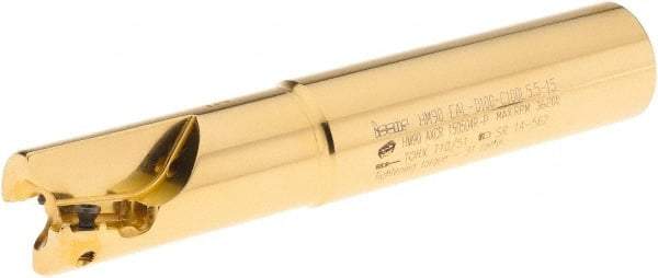 Iscar - 1" Cut Diam, 0.531" Max Depth of Cut, 1" Shank Diam, 5-1/2" OAL, Indexable Square Shoulder End Mill - Cylindrical Shank, 90° Lead Angle, Through Coolant, Series Helialu - Industrial Tool & Supply