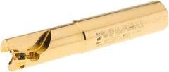 Iscar - 1" Cut Diam, 0.531" Max Depth of Cut, 1" Shank Diam, 5-1/2" OAL, Indexable Square Shoulder End Mill - Cylindrical Shank, 90° Lead Angle, Through Coolant, Series Helialu - Industrial Tool & Supply