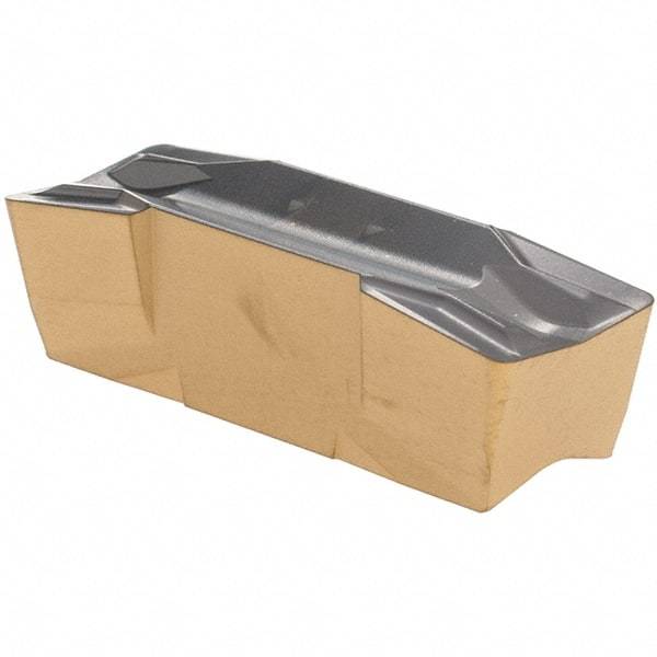 Iscar - 1000E080GIF Grade IC808, 10mm Cutting Width Carbide Grooving Insert - 27mm Max Depth of Cut, Neutral, 0.8mm Corner Radius, TiAlN Finish - Industrial Tool & Supply