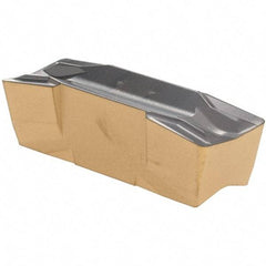 Iscar - 1000E080GIF Grade IC808, 10mm Cutting Width Carbide Grooving Insert - 27mm Max Depth of Cut, Neutral, 0.8mm Corner Radius, TiAlN Finish - Industrial Tool & Supply