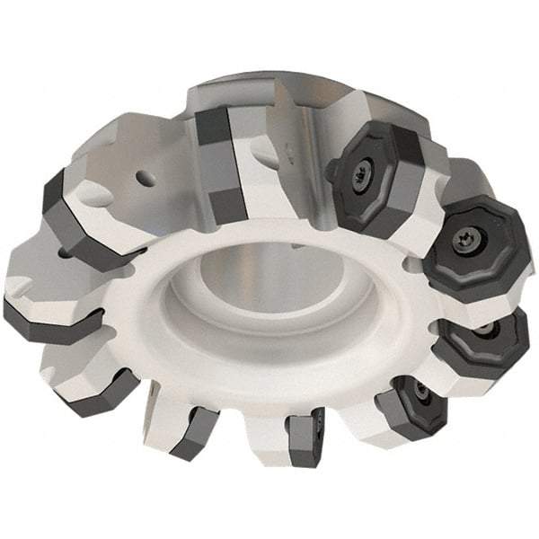 Iscar - 2.99" Cut Diam, 1" Arbor Hole, 0.217" Max Depth of Cut, 45° Indexable Chamfer & Angle Face Mill - 5 Inserts, ON.U 0806 Insert, Right Hand Cut, 5 Flutes, Series 16Mill - Industrial Tool & Supply