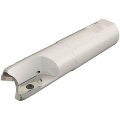 Iscar - 1" Cut Diam, 0.807" Max Depth of Cut, 1" Shank Diam, 5.3" OAL, Indexable Square Shoulder End Mill - Weldon Shank, 90° Lead Angle, Through Coolant, Series Helialu - Industrial Tool & Supply