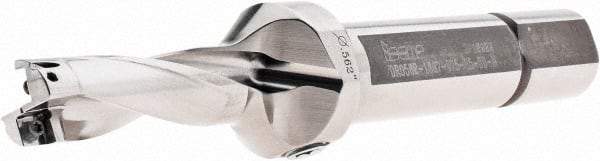 Iscar - 1.69" Max Drill Depth, 3xD, 9/16" Diam, Indexable Insert Drill - 3/4" Shank Diam, Straight Shank - Industrial Tool & Supply