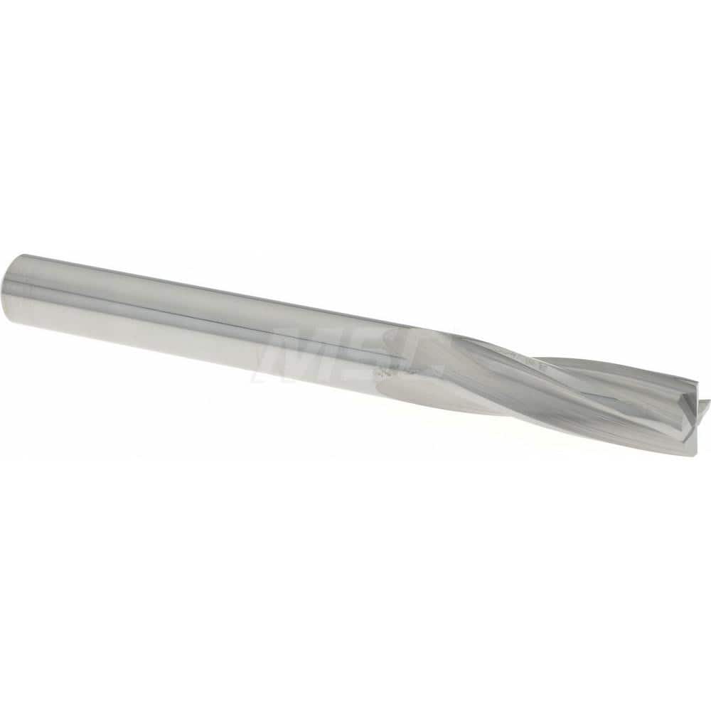 1/4″ Cut Diam, 7/8″ Flute Length, Solid Carbide Solid Counterbore Uncoated, 4 Flutes, 1/4″ Shank Diam, 2-1/2 OAL
