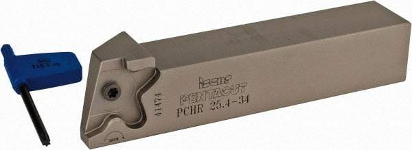 Iscar - PCH, Right Hand, 0.394" Max Depth of Cut, 0.059 to 0.157" Groove Width, Indexable Grooving Tool Holder - PENTA 34.. Insert Compatibility, 1" Shank Height, 1" Shank Width, 5-1/2" OAL - Industrial Tool & Supply