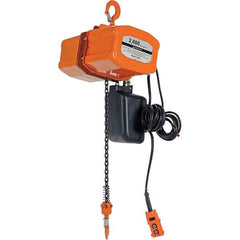 Vestil - 1 Ton Capacity, 17 FPM Lift Speed, 230 Volt, Electric Chain Hoist - 2.1 Output hp, 15' Max Lift - Industrial Tool & Supply