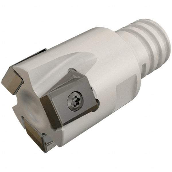 Iscar - 5/8" Cut Diam, 0.315" Max Depth of Cut, 0.78" OAL, Indexable Square Shoulder End Mill - T490 LN.T 0804 Inserts, T10 Modular Connection, 90° Lead Angle, Through Coolant, Series Helitang - Industrial Tool & Supply