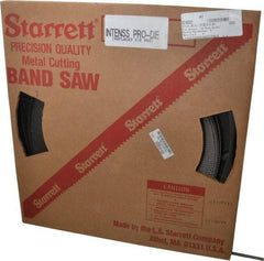 Starrett - 3/8" x 100' x 0.025" Bi-Metal Band Saw Blade Coil Stock - 10 to 14 TPI, Toothed Edge, Straight Form, Raker Set, No Rake Angle, Variable Pitch, Contour Cutting - Industrial Tool & Supply