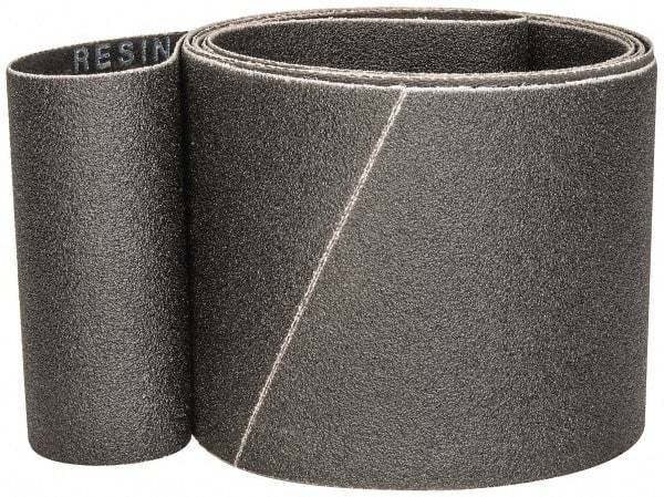 Made in USA - 4" Wide x 106" OAL, 80 Grit, Silicon Carbide Abrasive Belt - Silicon Carbide, Medium, Coated, X/Y Weighted Cloth Backing, Wet/Dry, Series S181 - Industrial Tool & Supply