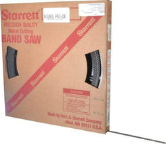 Starrett - 1/2" x 100' x 0.025" Bi-Metal Band Saw Blade Coil Stock - 4 TPI, Toothed Edge, Hook Form, Raker Set, Positive Angle, Constant Pitch, Contour Cutting - Industrial Tool & Supply