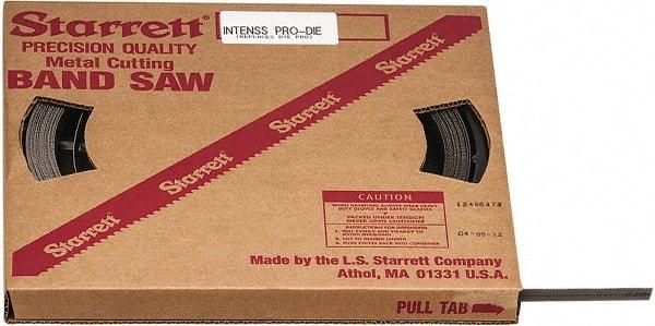Starrett - 1/2" x 100' x 0.025" Bi-Metal Band Saw Blade Coil Stock - 10 to 14 TPI, Toothed Edge, Straight Form, Raker Set, No Rake Angle, Variable Pitch, Contour Cutting - Industrial Tool & Supply