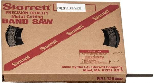 Starrett - 1/2" x 100' x 0.025" Bi-Metal Band Saw Blade Coil Stock - 14 to 18 TPI, Toothed Edge, Straight Form, Wavy Set, No Rake Angle, Variable Pitch, Contour Cutting - Industrial Tool & Supply