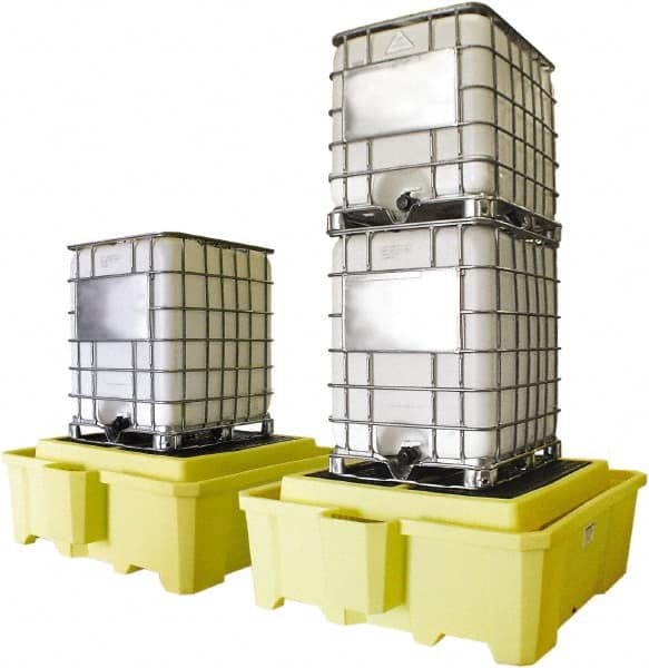 Enpac - IBC Sumps, Platforms & Decks Type: IBC Pallet w/Drain Number of Totes: 2 - Industrial Tool & Supply