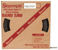 Starrett - 1/2" x 100' x 0.035" Bi-Metal Band Saw Blade Coil Stock - 6 to 10 TPI, Toothed Edge, Hook Form, Raker Set, Positive Angle, Variable Pitch, Contour Cutting - Industrial Tool & Supply