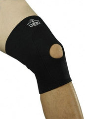 Ergodyne - Size S Neoprene Knee Support - 13 to 14 Inch Fit, Adjustable Strap Style, Open Knee with Front Padding, Black - Industrial Tool & Supply