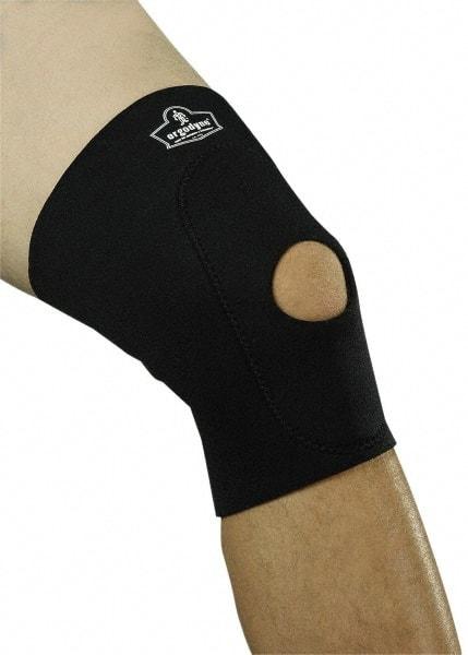 Ergodyne - Size 2XL Neoprene Knee Support - 18 to 20 Inch Fit, Slip On Style, Open Knee with Front Padding, Black - Industrial Tool & Supply