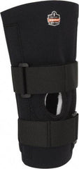 Ergodyne - Size M Neoprene Knee Support - 14 to 15 Inch Fit, Adjustable Strap Style, Open Knee with Front Padding, Black - Industrial Tool & Supply