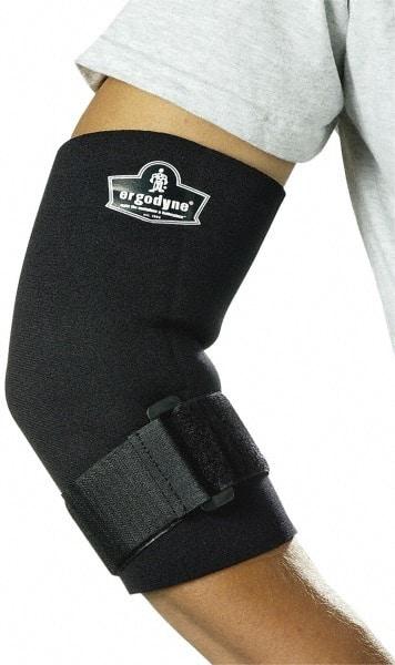 Ergodyne - Size XL Neoprene Elbow Sleeve - 12 to 13 Inch, Adjustable Strap, Black - Industrial Tool & Supply