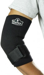Ergodyne - Size M Neoprene Elbow Sleeve - 10 to 11 Inch, Adjustable Strap, Black - Industrial Tool & Supply