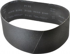 Made in USA - 4" Wide x 36" OAL, 120 Grit, Silicon Carbide Abrasive Belt - Silicon Carbide, Fine, Coated, X/Y Weighted Cloth Backing, Wet/Dry, Series S181 - Industrial Tool & Supply