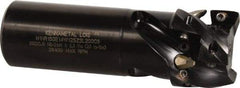 Kennametal - 2" Cut Diam, 2.11" Max Depth of Cut, 1-1/2" Shank Diam, 5.7" OAL, Indexable Square Shoulder Helical End Mill - EC14.., EP14.. Inserts, Weldon Shank, 0° Lead Angle, Through Coolant - Industrial Tool & Supply