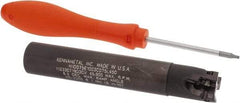 Kennametal - 3/4" Cut Diam, 0.398" Max Depth of Cut, 3/4" Shank Diam, 4-1/2" OAL, Indexable Square Shoulder End Mill - EC10.., EP10.. Inserts, Cylindrical Shank, 0° Lead Angle, Through Coolant - Industrial Tool & Supply